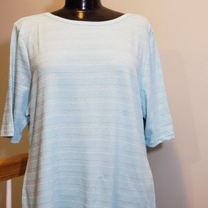 Charter Club  Blue Textured Top